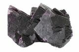 Dark Purple Cubic Fluorite Crystal Cluster - China #163550-1